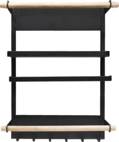 QUVIO Keukenrekje Van Metaal Magnetisch - Kruidenrek - Keuken Opbergrek Voor Kruiden, Handdoeken En Opscheplepels - Zwart -Mepal Promos Winkel 1011x1200 1