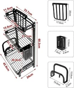 Sens Design Kruidenrek Staand – Keukenrek Voor Kruidenpotjes - Zwart -Mepal Promos Winkel 1015x1200