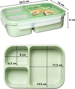 Lock&Lock Lunchset - Yoghurtbeker En Lunchboxen - Bento Box - Muesli Beker - Snackdoosjes - Lunchpot - Met Compartimenten - Volwassenen En Kinderen - To Go - Lekvrij - BPA Vrij - Groen -Mepal Promos Winkel 1016x1200 1