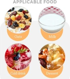 Deluqse Overnight Oats Potjes - Overnights Oats Beker - Set Van 3 - Oats Potjes - Overnight Oats Jar - Muesli Beker - Havermout Potjes -Mepal Promos Winkel 1065x1200