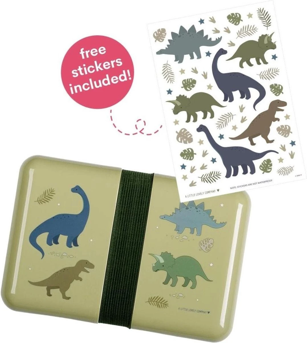 Broodtrommel / Lunch Box: Dino | A Little Lovely Company 2 Broodtrommel / Lunch Box: Dino | A Little Lovely Company - Afbeelding 2