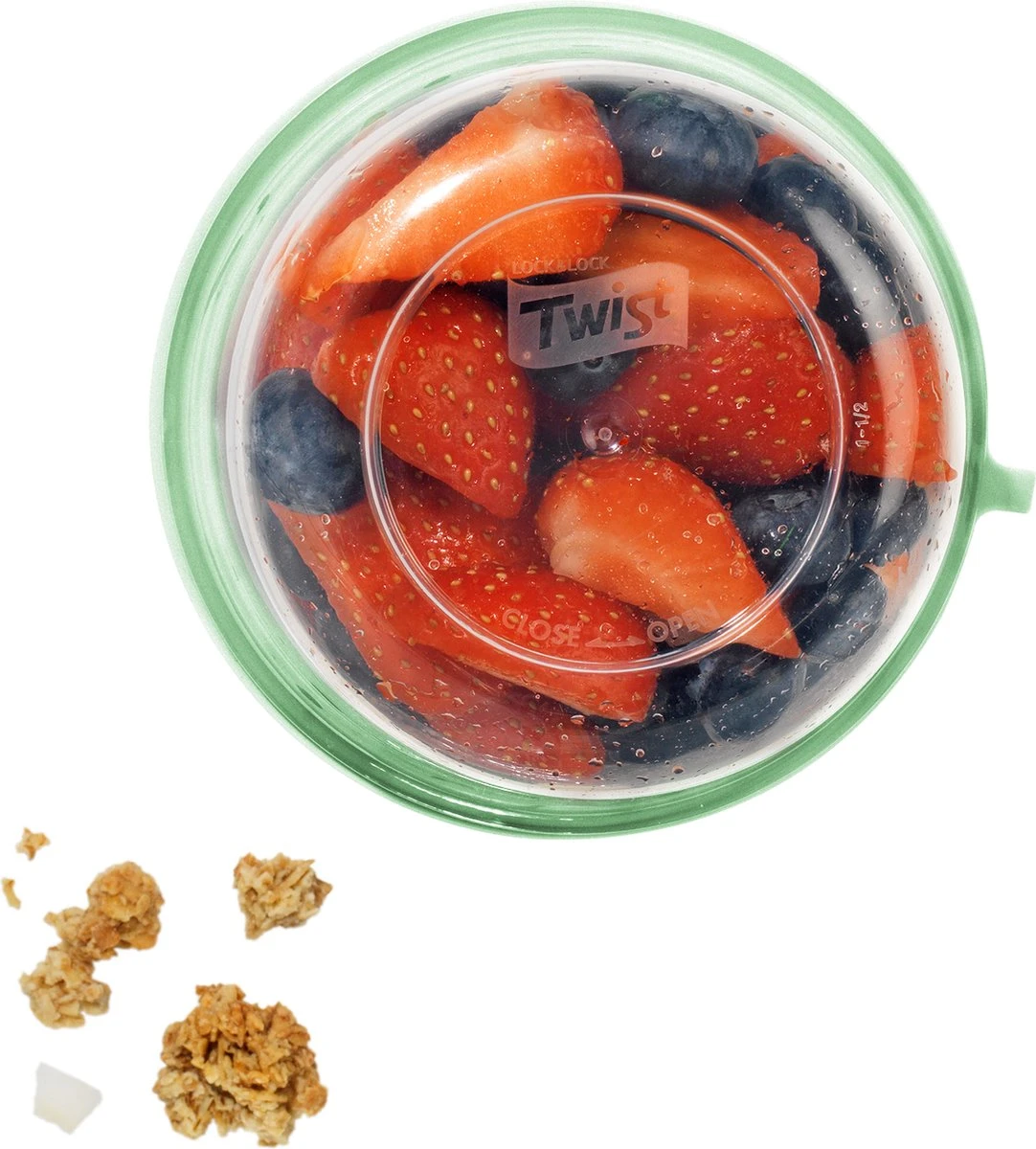 Lock&Lock Yoghurtbeker - Yoghurt Beker To Go - Muesli Beker To Go - Lunchpot - Lunchbeker - Medium - 560 Ml + 310 Ml - Groen 2 Lock&Lock Yoghurtbeker - Yoghurt Beker To Go - Muesli Beker To Go - Lunchpot - Lunchbeker - Medium - 560 Ml + 310 Ml - Groen - Afbeelding 2