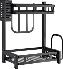 Pazzo Goods - Keuken Organizer - Keukenrek - Zwart - Metaal - 2 Laags - Multifunctioneel - Zwart - -Mepal Promos Winkel 1097x1200