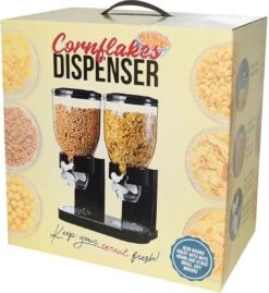 MikaMax Cornflakes Dispenser - Voorraadbus - Cornflakes Voorraadpot - Ontbijt Granendispenser - Zwart - 2 X 500 Gram -Mepal Promos Winkel 1103x1200 1