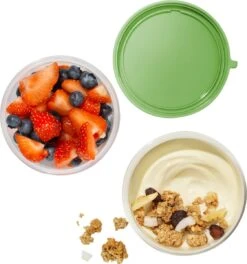 Lock&Lock Lunchset - Yoghurtbeker En Lunchboxen - Bento Box - Muesli Beker - Snackdoosjes - Lunchpot - Met Compartimenten - Volwassenen En Kinderen - To Go - Lekvrij - BPA Vrij - Groen -Mepal Promos Winkel 1123x1200 3