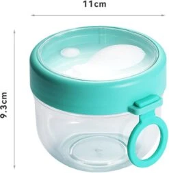 Deluqse Overnight Oats Potjes - Overnights Oats Beker - Set Van 3 - Oats Potjes - Overnight Oats Jar - Muesli Beker - Havermout Potjes -Mepal Promos Winkel 1173x1200