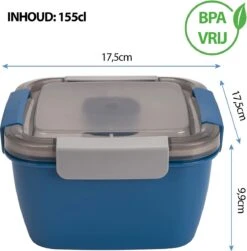 Consumerce® Luxe Meerlaagse Lunchbox Met Vakjes Mintgroen – Lunchbox Volwassenen – Japanse Bento Box – Lunchbox Kinderen – Salade To Go – Brooddoos Volwassenen – Broodtrommel – Lunchtrommel – Salade Lunchbox – Saladebox – Salade Box -Mepal Promos Winkel 1182x1200
