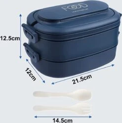 OITUGG Lunchbox Volwassenen: 2-laags Bento Box 1550 Ml Voor Mannen Vrouw - 3-vaks Lunchbox Met Bestek - BPA-vrije Plastic Lunchbox Geschikt Voor Kantoorschool - Magnetronbestendig Vaatwasmachinebestendig (blauw) 13 OITUGG Lunchbox Volwassenen: 2-laags Bento Box 1550 Ml Voor Mannen Vrouw - 3-vaks Lunchbox Met Bestek - BPA-vrije Plastic Lunchbox Geschikt Voor Kantoorschool - Magnetronbestendig Vaatwasmachinebestendig (blauw) -Mepal Promos Winkel 1184x1200