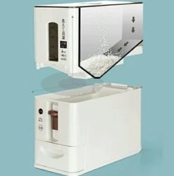 Merkloos TDR-Japans Rijst/Granen Container/Dispenser/ Opbergdoos - 6KG Inhoud - Wit -Mepal Promos Winkel 1191x1200 5