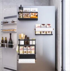 Merkloos Multifunctioneel Ophangbaar Keukenrek Of Badrek- Multifunctioneel Organiser - Magnetisch - Zwart -Mepal Promos Winkel 1196x1200 2