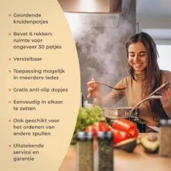 Goedewaere Kruidenrek Lade - 6 Stuks - Keuken Organizers - Keukenlade Organiser - Kruiden Organizer - Uitschuifbaar - Kunststof -Mepal Promos Winkel 1199x1200 4