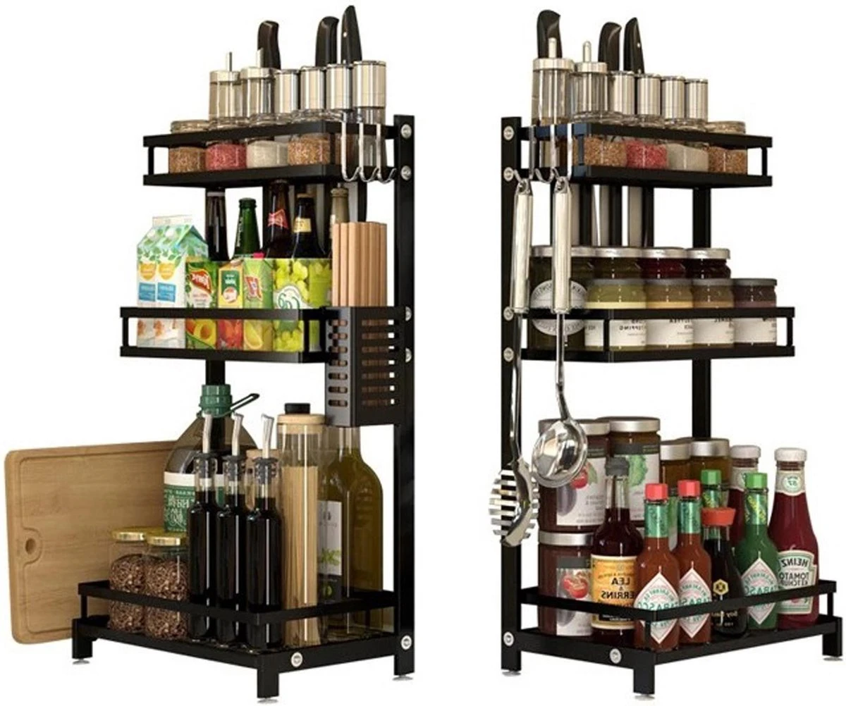 Chefs Cuisine Kruidenrek - Kruidenrek Staand - Keukenrek - Aanrecht Organiser - Bureau Organizer - Keuken Organizers - Roestvrij Staal 1 Chefs Cuisine Kruidenrek - Kruidenrek Staand - Keukenrek - Aanrecht Organiser - Bureau Organizer - Keuken Organizers - Roestvrij Staal