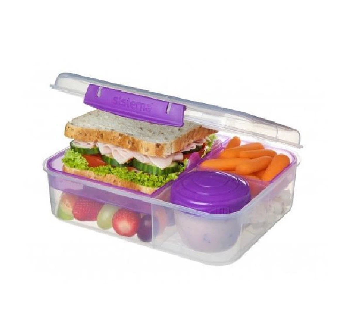 Sistema To Go Bento Lunch Lunchbox 1,65L Blauw 3 Sistema To Go Bento Lunch Lunchbox 1,65L Blauw - Afbeelding 3