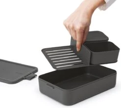 Brabantia Make & Take Bento Lunchbox Incl Bentobox - Large - Kunststof - Dark Grey -Mepal Promos Winkel 1200x1067