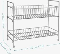 Navaris Stalen Kruidenrekje 2 Laags - Kruidenrek Staand - Rek Voor Kruidenpotjes En Glaasjes - Multifunctionele Organizer Voor Keuken En Badkamer -Mepal Promos Winkel 1200x1075 1