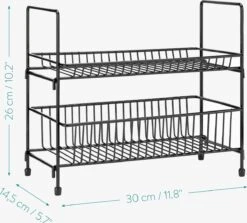 Navaris Stalen Kruidenrekje 2 Etages - Kruidenrek Staand - Rek Voor Kruidenpotjes En Glaasjes - Multifunctionele Organizer Voor Keuken En Badkamer -Mepal Promos Winkel 1200x1084