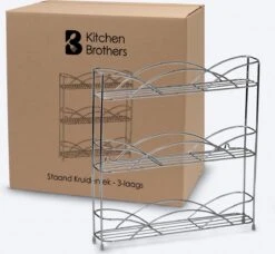 KitchenBrothers Kruidenrek - Staand - Voor 21 Potjes - 3 Laags - Chroom 11 KitchenBrothers Kruidenrek - Staand - Voor 21 Potjes - 3 Laags - Chroom -Mepal Promos Winkel 1200x1106 2