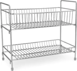 Navaris Stalen Kruidenrekje 2 Laags - Kruidenrek Staand - Rek Voor Kruidenpotjes En Glaasjes - Multifunctionele Organizer Voor Keuken En Badkamer -Mepal Promos Winkel 1200x1109 1