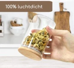 Quality Needz - Voorraadbussen - 250 ML - Glazen Potjes Met Deksel - Kruidenpotjes - 10 Delige Set - BPA-vrij - Gratis Pen & Herschrijfbare Stickers -Mepal Promos Winkel 1200x1109 3
