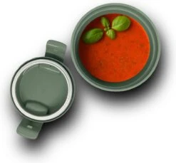 Curver Lunch & Go Beker - Magnetronbestendig - Lunchbeker – Muesli Beker - Soepbeker - Yoghurt Beker To Go – LunchBox - KoffieBeker - Salade Lunchbox - 0,6l – Groen -Mepal Promos Winkel 1200x1113 2