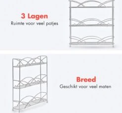 KitchenBrothers Kruidenrek - Staand - Voor 21 Potjes - 3 Laags - Chroom 9 KitchenBrothers Kruidenrek - Staand - Voor 21 Potjes - 3 Laags - Chroom -Mepal Promos Winkel 1200x1114 2