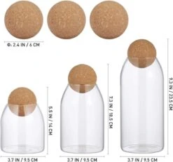 Igoods Helderglazen - Voorraadpot Met Kurkbal - Thee- En Koffiebus Met Bolvormig Houten Deksel - Voedselblikken - Keukenopslag - Opslagpotten -Mepal Promos Winkel 1200x1121