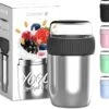 Coninx Thermos Lunchbox - Muesli Beker To Go - Isoleer Lunchpot - Yoghurtbeker To Go - Mueslibeker 840ml (600ml+240ml) - RVS
