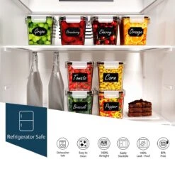 Empyrea Set Van 24 Luchtdichte Vershouddozen, Voorraad Bussen Opslag En Organisatie, Keuken En Voedselcontainer, Voorraadpotten Van Kunststof, BPA-vrij, 72 Etiketten, 3 Markers En 8 Lepels Meegeleverd | Keuken Organizer Voorraadcontainers -Mepal Promos Winkel 1200x1154