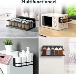 Dieux® - Magnetisch Kruidenrek - Ophangbaar Opbergrek - Keukenrek - Complete Set - Aanrecht Organiser - Badkamerrek - Wandrek - Staal - Zwart - Pasen 12 Dieux® - Magnetisch Kruidenrek - Ophangbaar Opbergrek - Keukenrek - Complete Set - Aanrecht Organiser - Badkamerrek - Wandrek - Staal - Zwart - Pasen -Mepal Promos Winkel 1200x1170 3