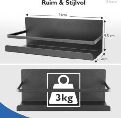 Dieux® - Magnetisch Kruidenrek - Ophangbaar Opbergrek - Keukenrek - Complete Set - Aanrecht Organiser - Badkamerrek - Wandrek - Staal - Zwart - Pasen 11 Dieux® - Magnetisch Kruidenrek - Ophangbaar Opbergrek - Keukenrek - Complete Set - Aanrecht Organiser - Badkamerrek - Wandrek - Staal - Zwart - Pasen -Mepal Promos Winkel 1200x1178 1