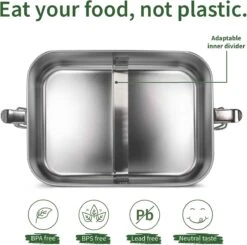 Bamboe Lunch Box 1400 Ml | Broodbox | Ecologisch | Roestvrijstalen Lunchbox | Bentobox No Leak | Smaakloos | Bamboe Grote Broodtrommel | Lunchbox Volwassenen | Lunchbox RVS Bamboe | Bambaw -Mepal Promos Winkel 1200x1190 4