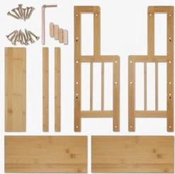 Navaris Keukenrek Met 3 Planken - Verstelbaar Kruidenrek Van Bamboe - Staand - Stevige Constructie - Natuurlijk Bamboehout - Waterafstotend -Mepal Promos Winkel 1200x1195 7