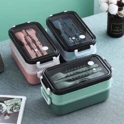 Lunchbox - Meal Prep Bakjes - Lunch Box Met Deksel - Meal Prep – Bento Box - Lunchtrommel Met Bestek Groen -Mepal Promos Winkel 1200x1200 107
