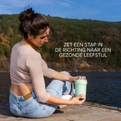 Coninx Yoghurtbeker To Go - Muesli Beker To Go - Lunchbeker - Mueslibeker 640ml (450ml+190ml) - Groen -Mepal Promos Winkel 1200x1200 122