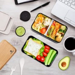 Sinnsally Bento Box Japans Voor Volwassenen/kinderen, Lunchbox Met Vakken, E Lunchboxen, Foodbox, Snackbox Met Onderverdelingen, Snackbox, Lunchsaladebox To Go -Mepal Promos Winkel 1200x1200 13