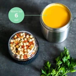 Coninx Thermos Lunchbox - Muesli Beker To Go - Isoleer Lunchpot - Yoghurtbeker To Go - Mueslibeker 840ml (600ml+240ml) - RVS -Mepal Promos Winkel 1200x1200 173