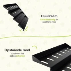 Kruidenrek Lade - Zwart - 4 Laags - Aluminium - Kruidenpotjes Opbergen -Mepal Promos Winkel 1200x1200 273