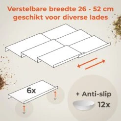 Goedewaere Kruidenrek Lade - 6 Stuks - Keuken Organizers - Keukenlade Organiser - Kruiden Organizer - Uitschuifbaar - Kunststof -Mepal Promos Winkel 1200x1200 289