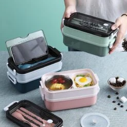 Lunchbox - Meal Prep Bakjes - Lunch Box Met Deksel - Meal Prep – Bento Box - Lunchtrommel Met Bestek Blauw -Mepal Promos Winkel 1200x1200 29