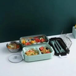 Lunchbox - Meal Prep Bakjes - Lunch Box Met Deksel - Meal Prep – Bento Box - Lunchtrommel Met Bestek Blauw -Mepal Promos Winkel 1200x1200 30