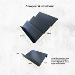 Kitchenful Kruidenrek Lade - Kruiden Organiser - 6 Stuks - Zwart - Verstelbaar - Metaal - Kruiden Opberger -Mepal Promos Winkel 1200x1200 340