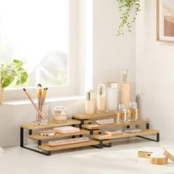 Kruidenrekken, Set Van 2, Keukenrekken, Met 3 Planken, Bamboe, Uitschuifbaar, Stapelbaar, Voor Keuken, Werkblad, Zwart -Mepal Promos Winkel 1200x1200 351