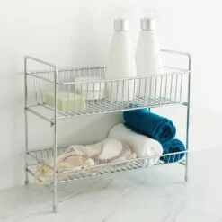 Navaris Stalen Kruidenrekje 2 Laags - Kruidenrek Staand - Rek Voor Kruidenpotjes En Glaasjes - Multifunctionele Organizer Voor Keuken En Badkamer -Mepal Promos Winkel 1200x1200 369