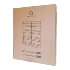 QUVIO Groot Kruidenrek Staal - Ophangbaar - Voor 32 Kruidenpotjes - 4 Laags - Zwart -Mepal Promos Winkel 1200x1200 397