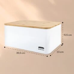 Oklahoma Broodtrommel Metaal 35,5x15,5x23 Cm Bamboe Deksel Snijplank -Mepal Promos Winkel 1200x1200 416