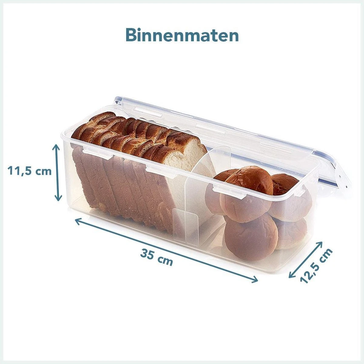 Lock&Lock Vershouddoos Voor Brood - Brooddoos - Broodtrommel - Brood Bewaren - Opbergdoos - Bewaardoos Met Deksel - 100% Luchtdicht - BPA Vrij - 5 Liter - Transparant 5 Lock&Lock Vershouddoos Voor Brood - Brooddoos - Broodtrommel - Brood Bewaren - Opbergdoos - Bewaardoos Met Deksel - 100% Luchtdicht - BPA Vrij - 5 Liter - Transparant - Afbeelding 5