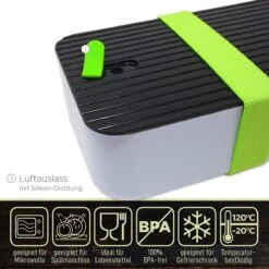 IFancy Lunchbox Tasty - Bento Lunch Box 1000ml - Dicht & Lekvrij Voor Kinderen & Volwassenen - Kantoor & School - BPA Vrij - Vaatwasser Magnetron & Vriezer Lunch Box (Groen) 7 IFancy Lunchbox Tasty - Bento Lunch Box 1000ml - Dicht & Lekvrij Voor Kinderen & Volwassenen - Kantoor & School - BPA Vrij - Vaatwasser Magnetron & Vriezer Lunch Box (Groen) -Mepal Promos Winkel 1200x1200 449