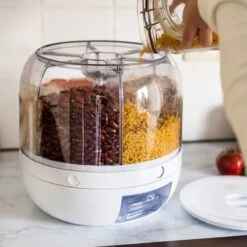 Roterende Voedsel Dispenser - 6 Vakken - Met Doseerschep - BPA Vrij - Handig -Mepal Promos Winkel 1200x1200 503