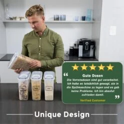 TNM Luxe Luchtdichte Voorraadbussen Set Zwart (4x2,5L), Voorraadpotten, Voedselcontainer Met Deksel, Vershouddoos -Mepal Promos Winkel 1200x1200 551