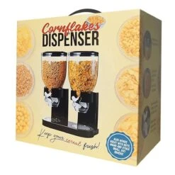 MikaMax Cornflakes Dispenser - Voorraadbus - Cornflakes Voorraadpot - Ontbijt Granendispenser - Zwart - 2 X 500 Gram -Mepal Promos Winkel 1200x1200 557